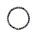 ARO Snowflake Obsidian Bracelet ::: 6.5mm :::