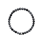ARO Snowflake Obsidian Bracelet ::: 6.5mm :::