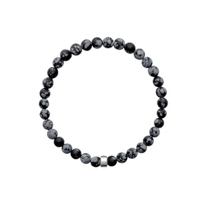 ARO Snowflake Obsidian Bracelet ::: 6.5mm :::