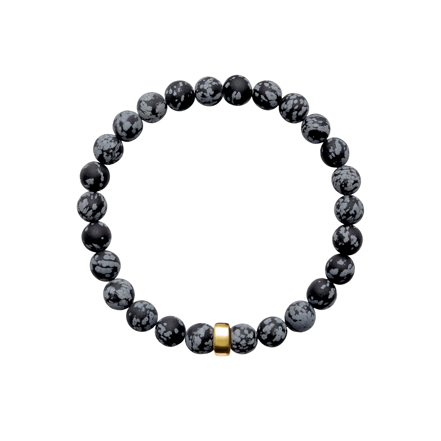ARO Snowflake Obsidian Bracelet ::: 8.5mm :::