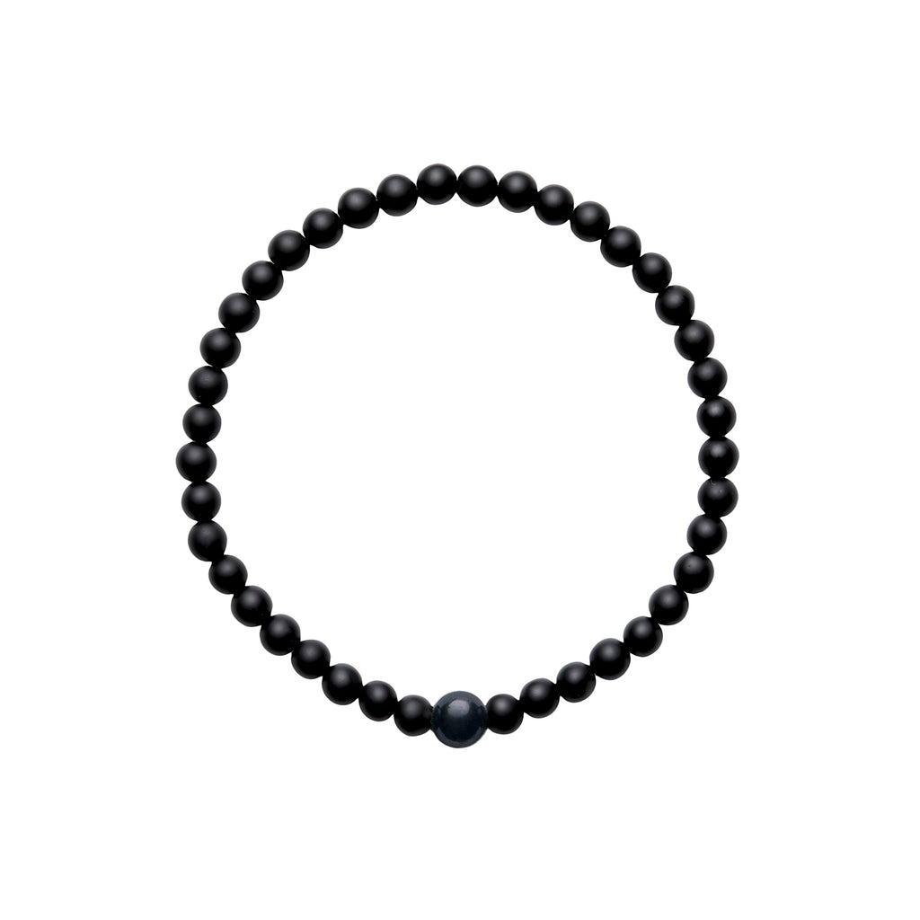 ARO Black Akoya Pearl & Onyx Bracelet ::: 5mm :::