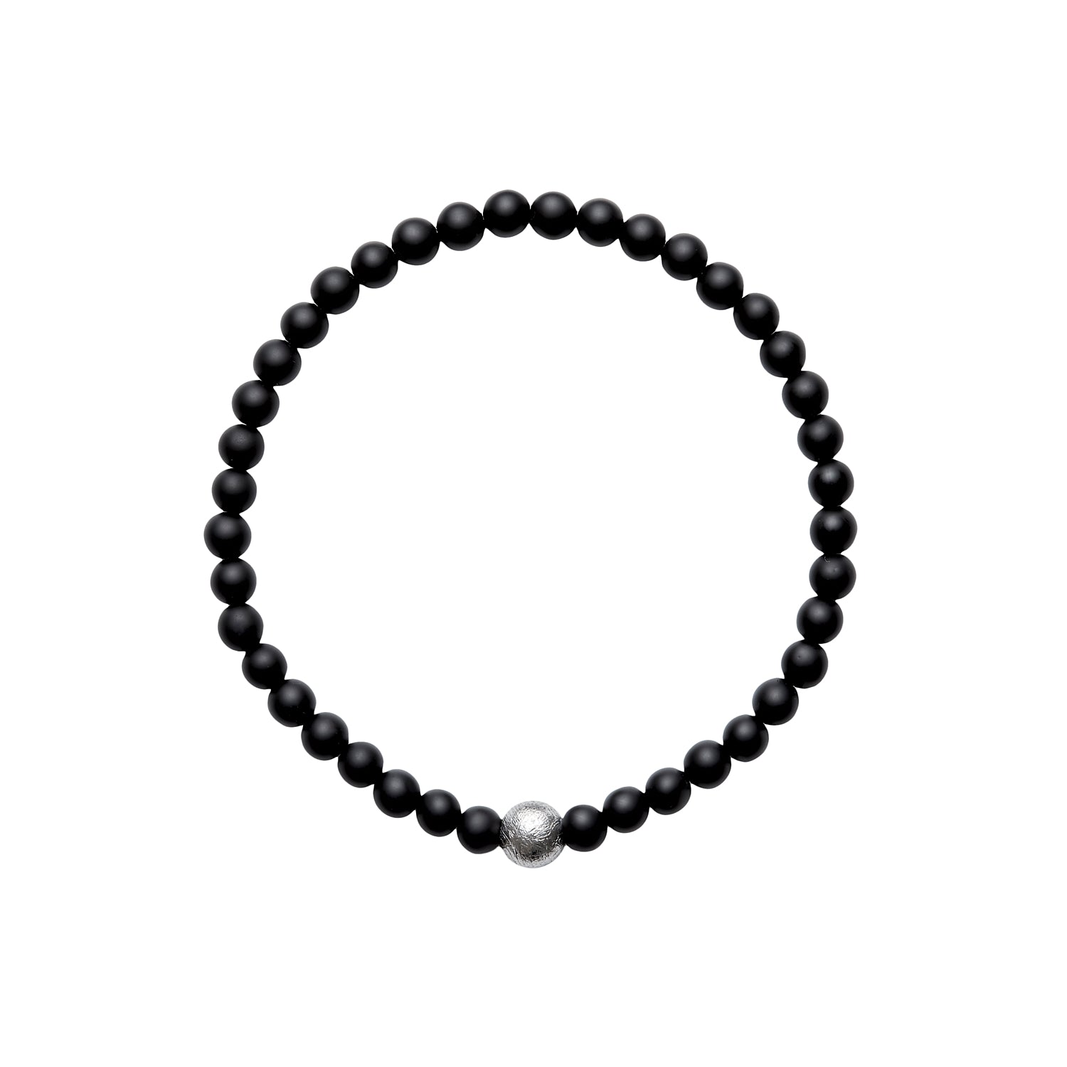 ARO Meteorite & Onyx Bracelet ::: 5mm :::