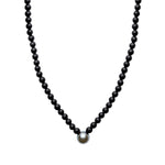 ARO Round Tahitian Pearl & Matt Onyx Necklace